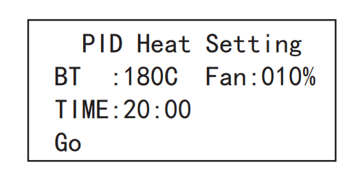 One-Touch Preheat Screen