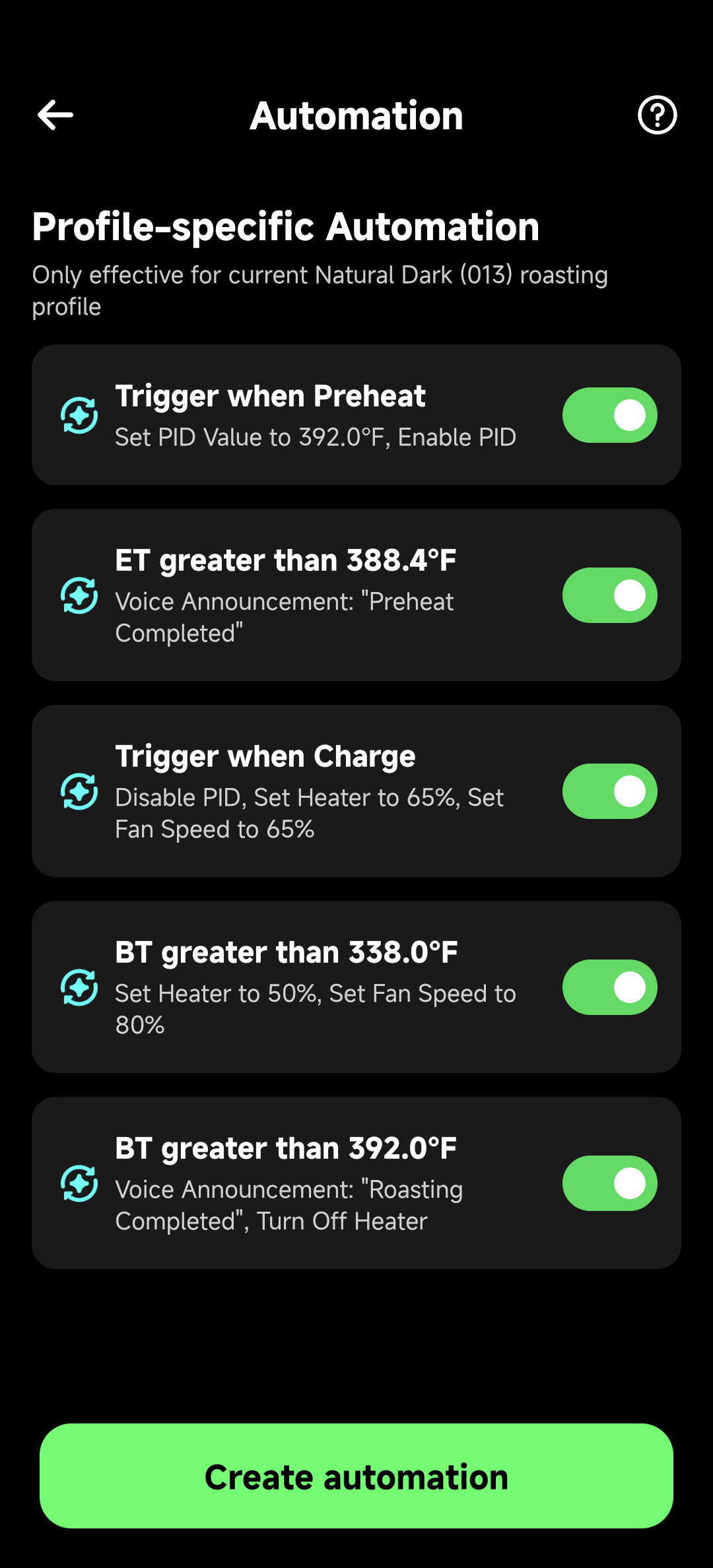 Skywalker Automation Configuration Details