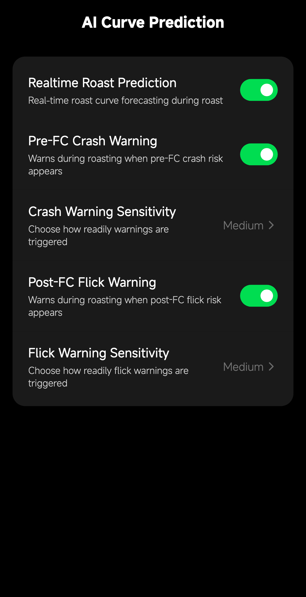 AI Prediction Settings